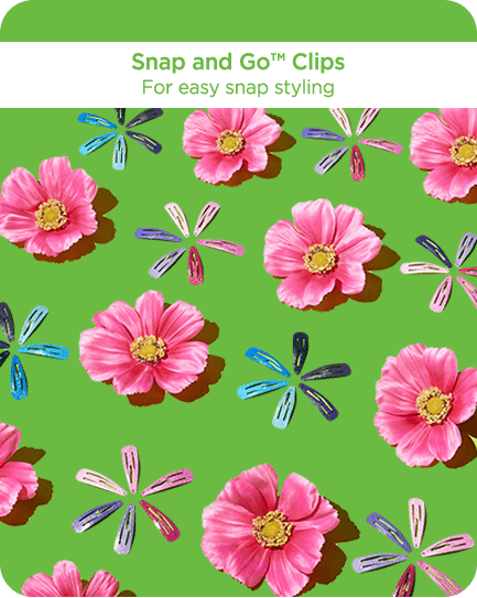 Snap and Go™ Clips - For easy snap styling